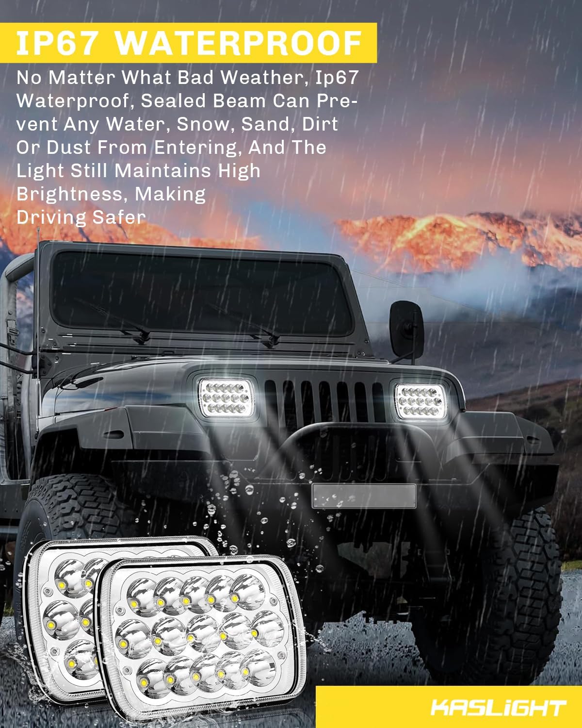 Thumbnail 1 de KASLIGHT H6054 5x7 LED Headlights