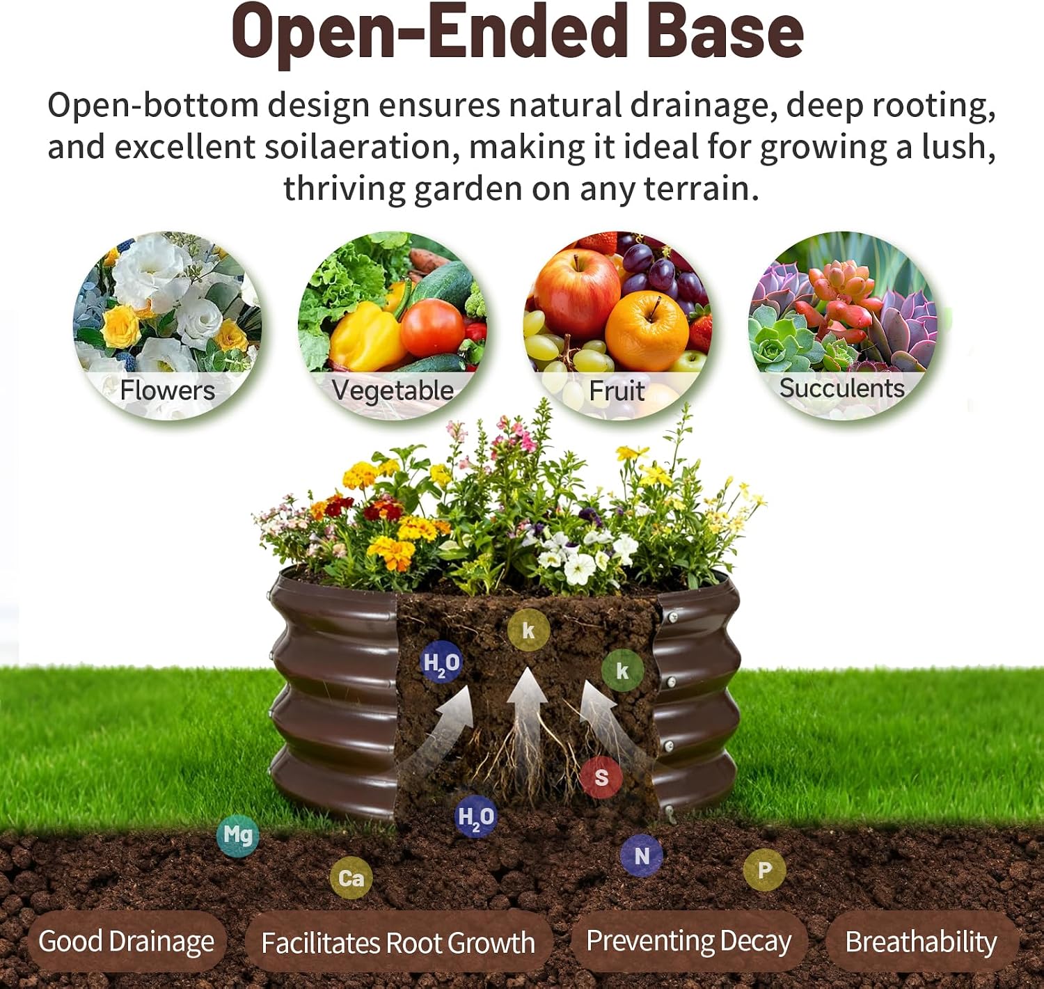 Detalle 1 de GOOZOO Raised Garden Bed 2 x 2 x 1 ft
