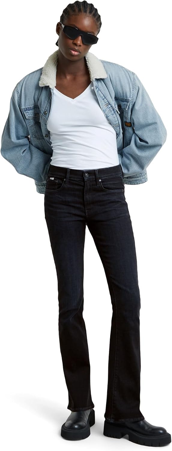 Detalle de G-STAR Damen 3301 Flare Jeans – timeless denim with a comfortable fit