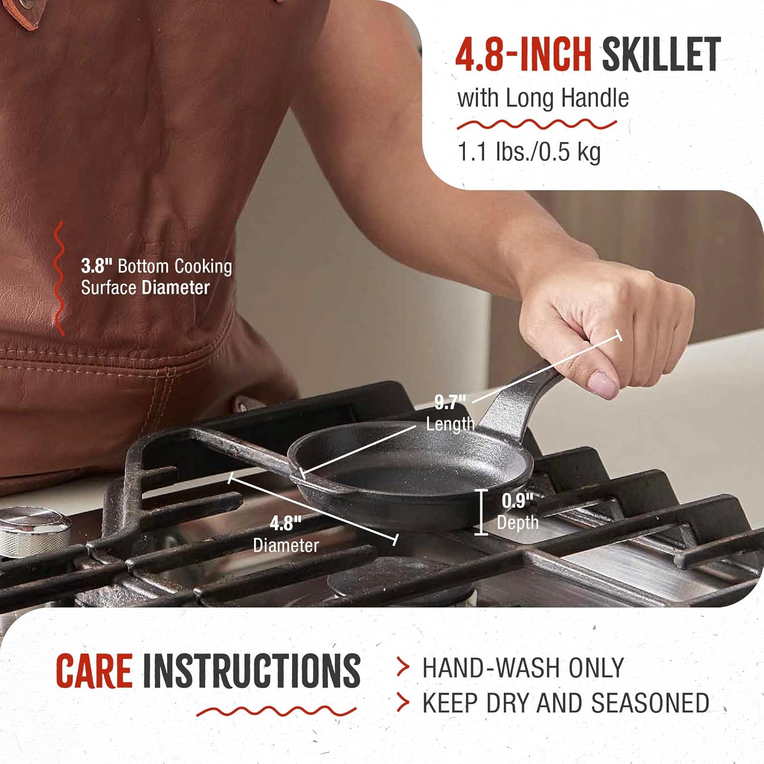 Detalle 2 de Victoria Cast Iron Skillet 4-Inch