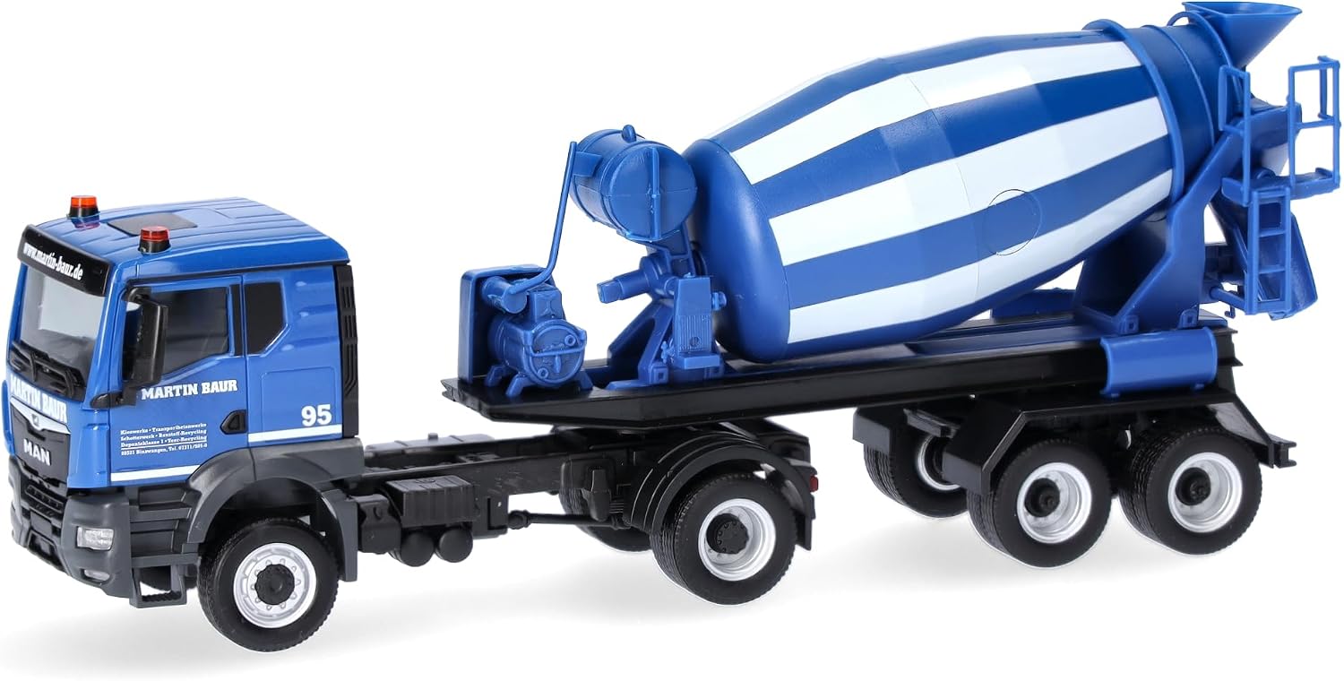 Detalle de Herpa MAN TGS TN – ciężarówka z naczepą betoniarką „Martin Baur”, 1:87