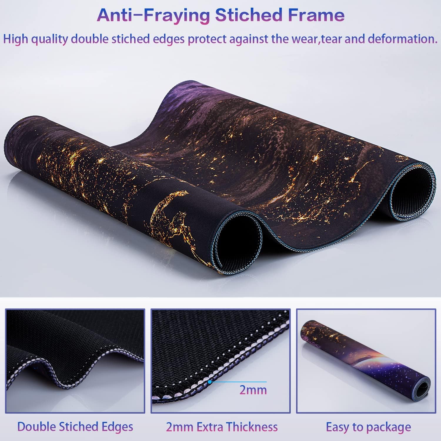 Thumbnail 5 de Abetcabe Gaming Mouse Pad Extended XXL (800 x 400 mm) – Gold-City Light