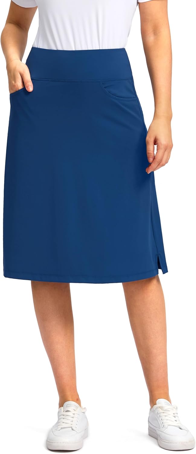 Thumbnail 3 de Viodia 25" Knee-Length Skorts Skirts for Women with Zipper Pockets (Stretchy Modest A-line Midi)