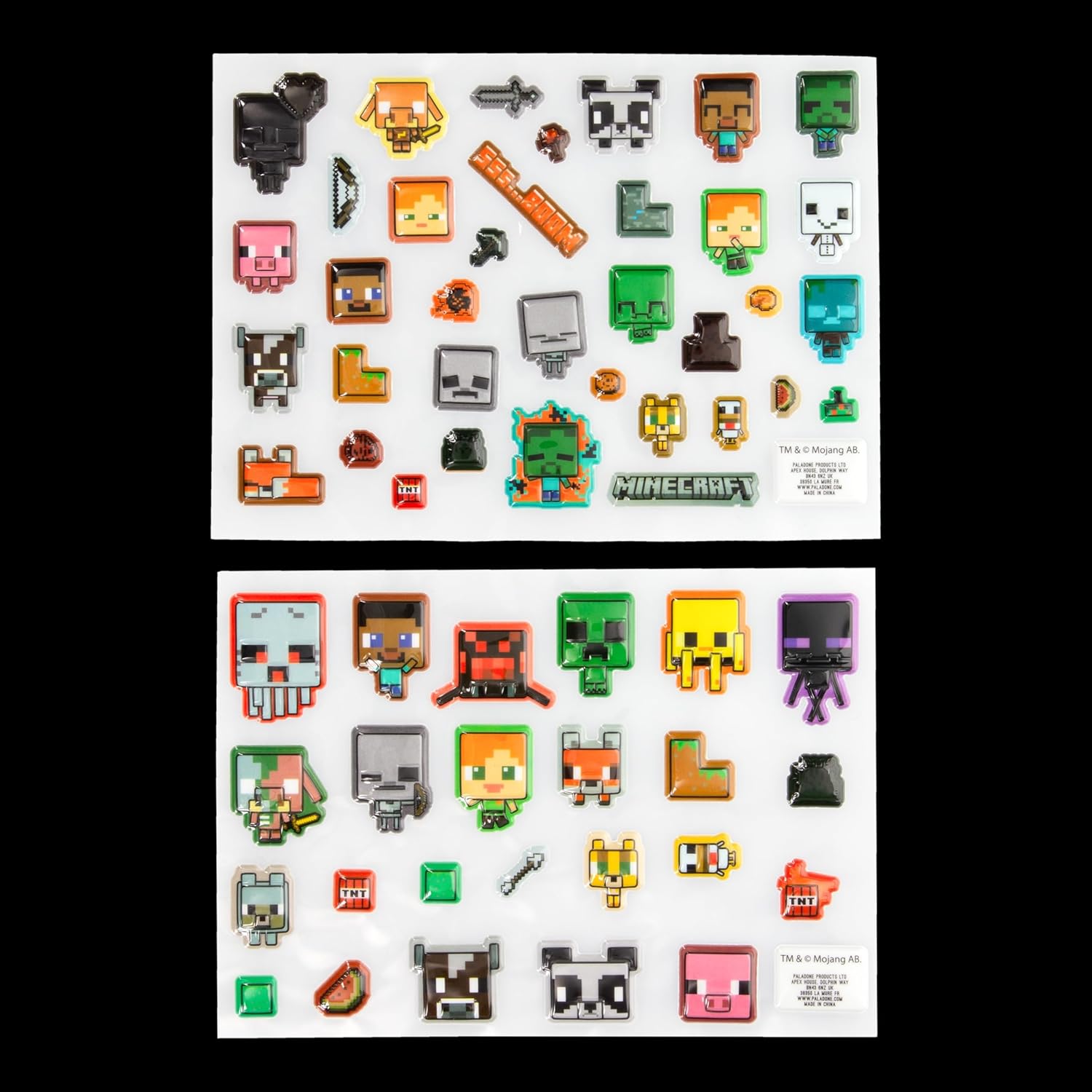 Thumbnail 3 de Minecraft Official Licensed Puffy Gadget Decals: 60-Piece Set for Laptop, Phone and More by Paladone