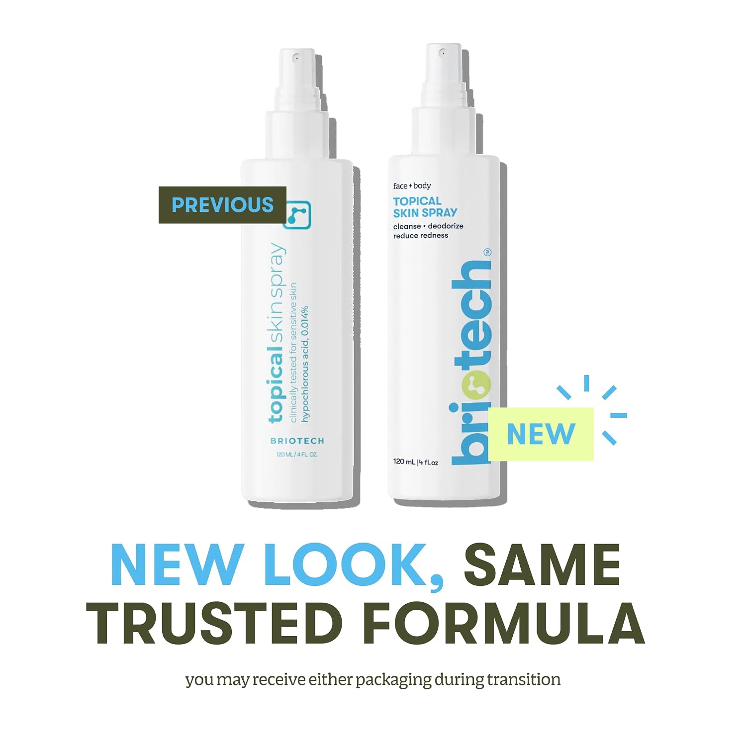 Detalle de BRIOTECH Hypochlorous Acid HOCl Skin Spray (Topical Aerosol) for Sensitive Skin