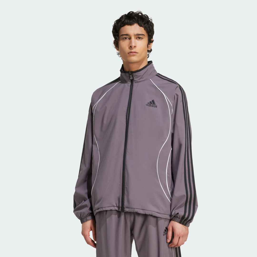 Detalle de Chaqueta deportiva Teamgeist Adicolor de Adidas — gris