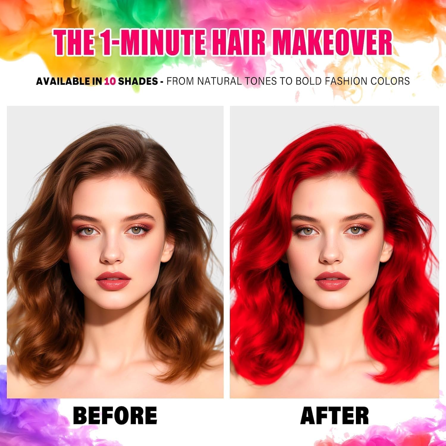 Detalle de Acomler Red Temporary Hair Color Spray, Washable One-Day Color