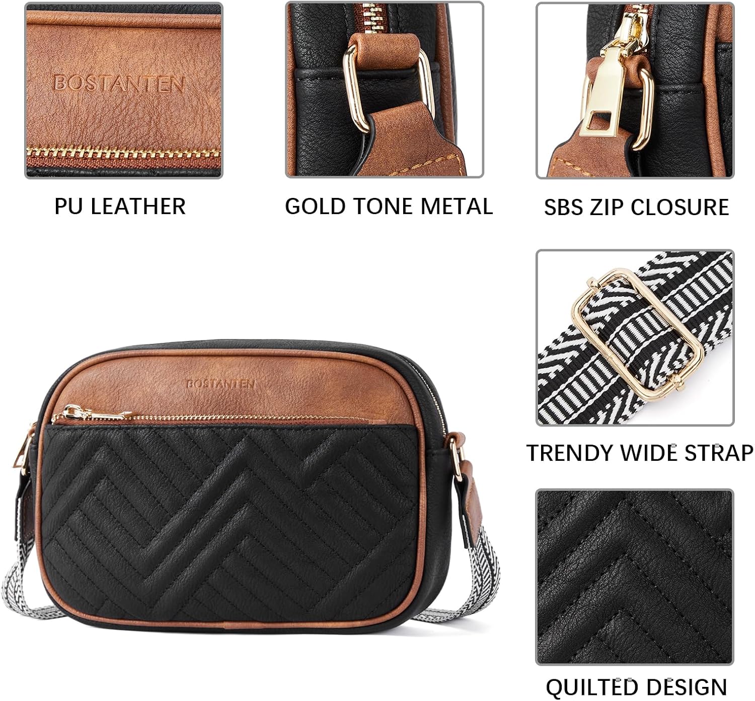 Detalle 2 de BOSTANTEN Quilted Crossbody Bag