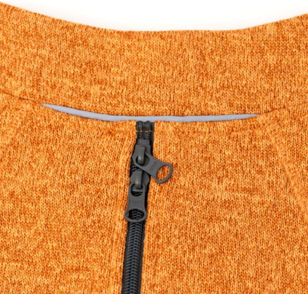 Detalle de Kurgo K9 Core Hundepullover – Leichtes Fleece, 2-Wege-Reißverschluss, Größe S, Orange