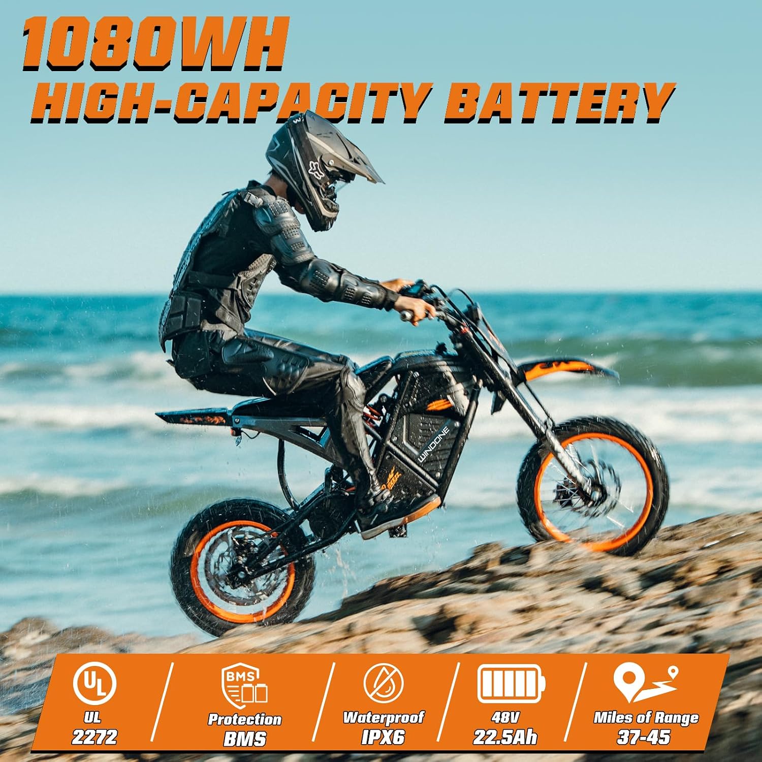 Detalle de Windone Electric Dirt Bike, 48V 22.5Ah