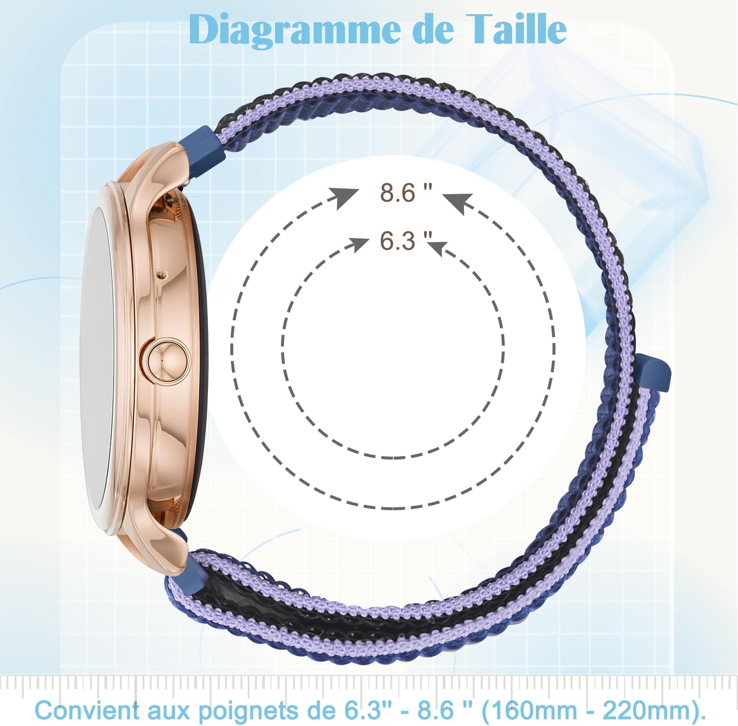 Thumbnail 2 de Vodtian 22mm Nylon-Armband – Kompatibel mit Galaxy Watch 3/46mm, Gear S3, Garmin Vivoactive 4 und mehr