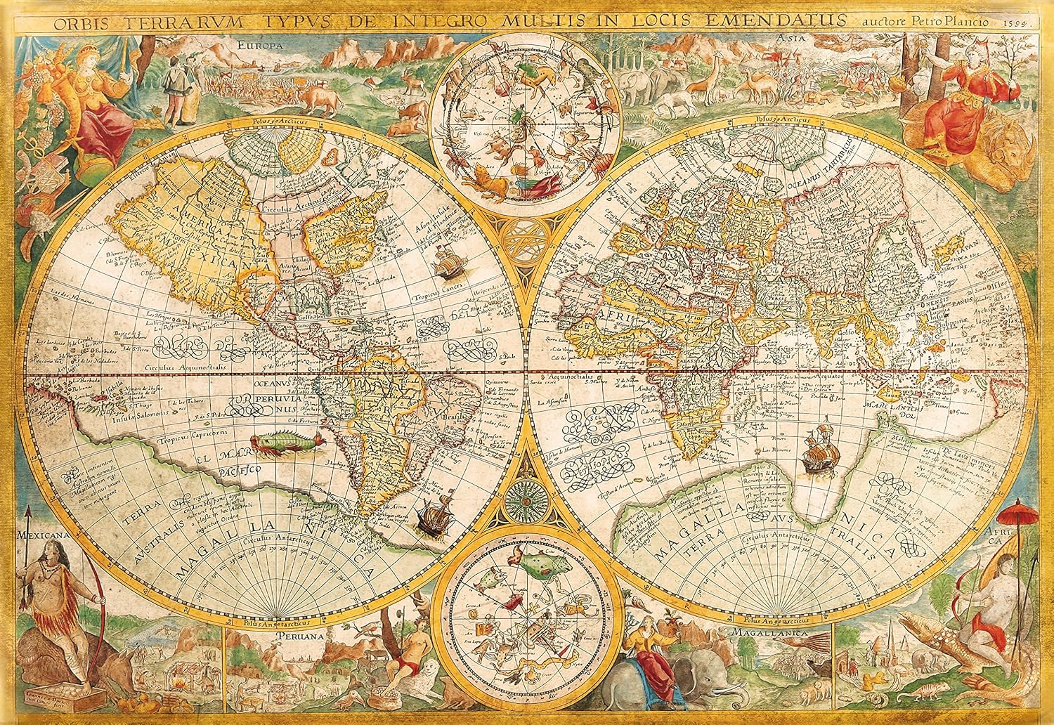 Detalle 2 de Clementoni Puzzle 2000 piezas Mapa Antiguo