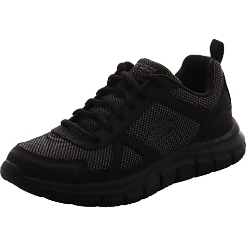 Detalle de Skechers Track Bucolo: Scarpe running da uomo, Black Leather Mesh Trim, 43 EU