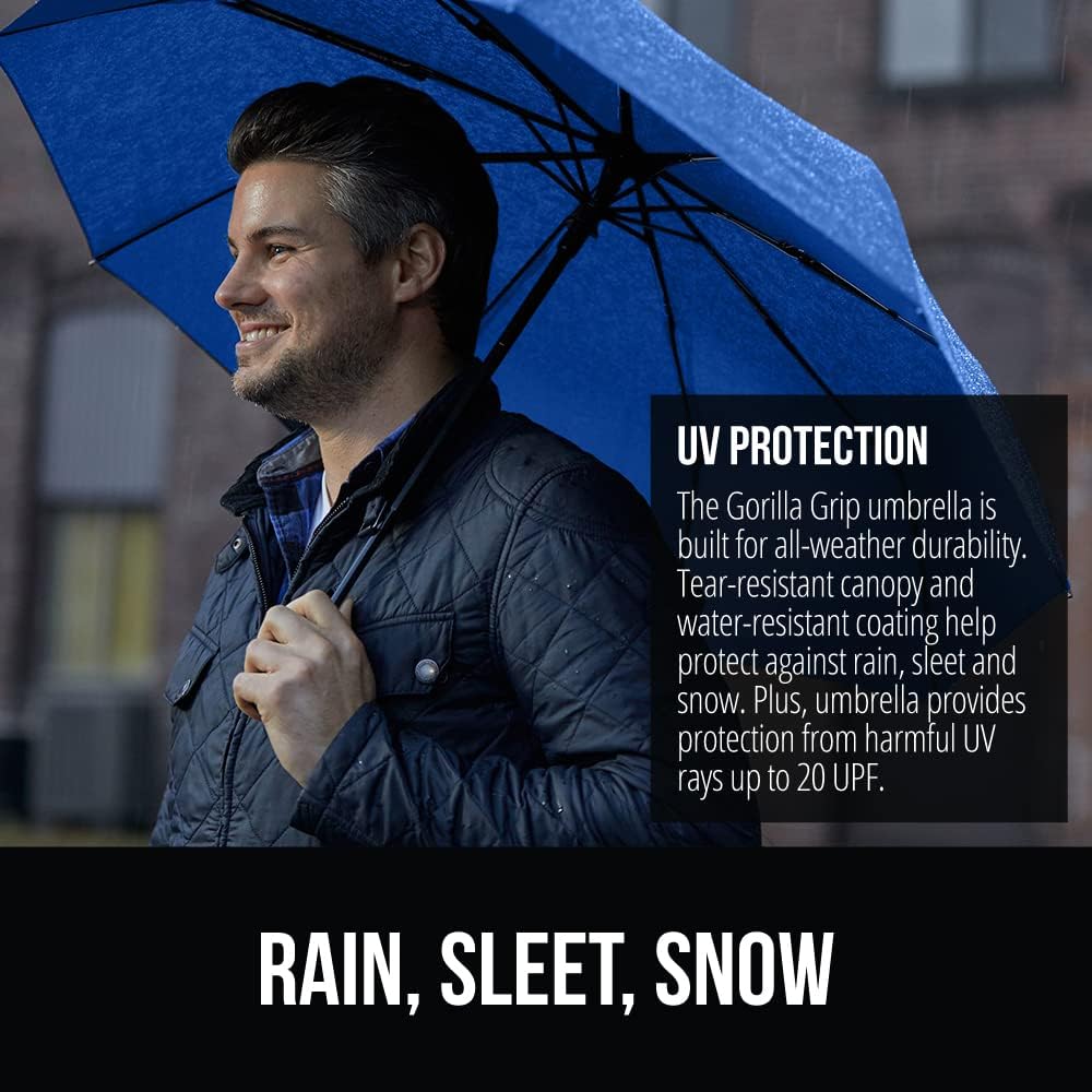 Thumbnail 2 de Gorilla Grip Windproof Compact Umbrella 42in