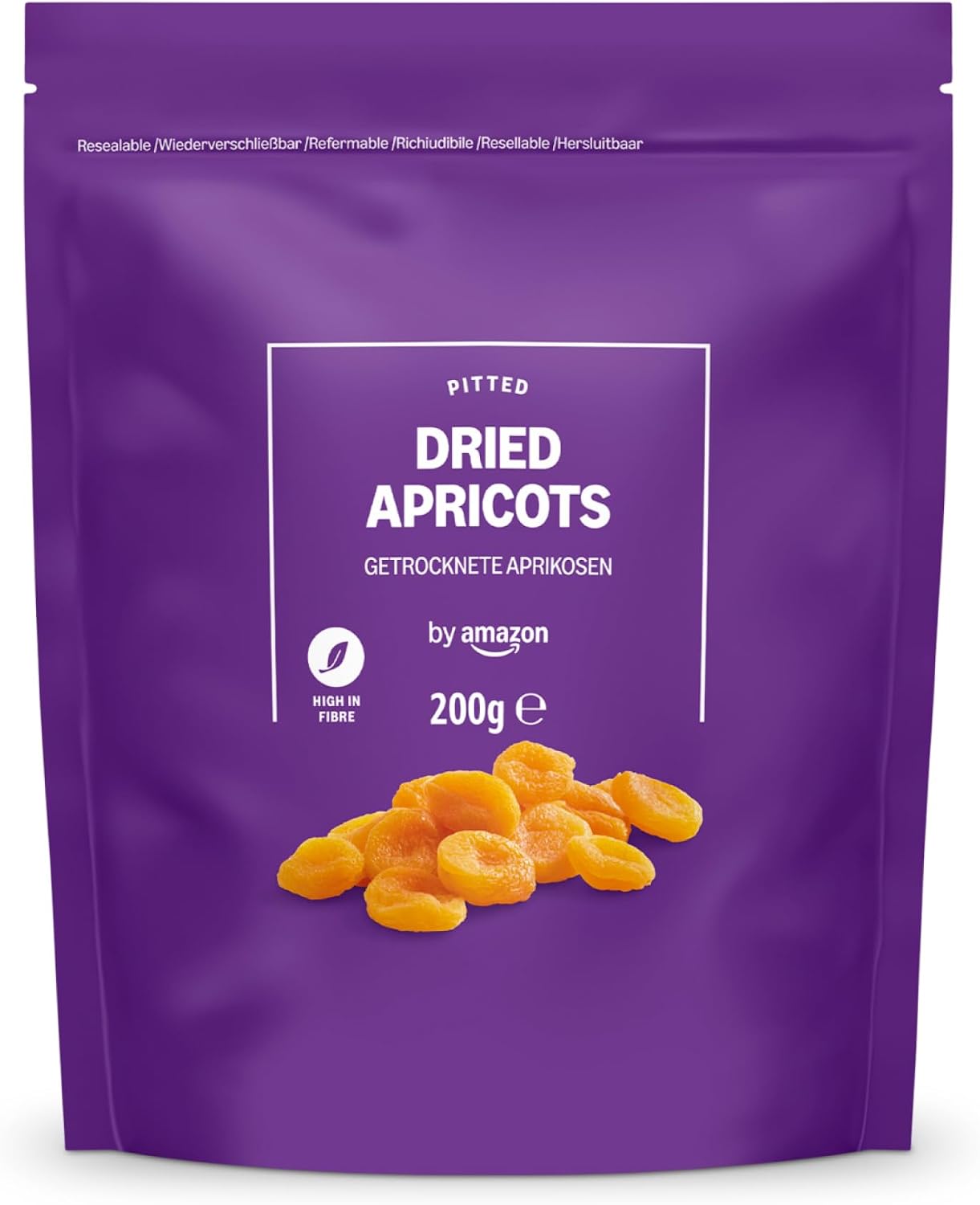 Detalle 1 de By Amazon Albicocche Disidratate 200 g, confezione da 7: snack pratico e fiber-rich