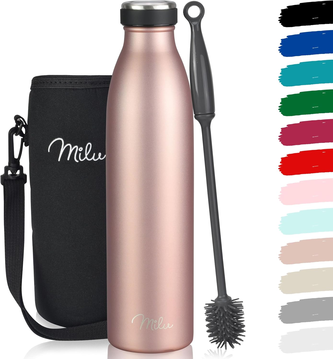 Detalle de Milu Edelstahl Trinkflasche 1L Thermosflasche