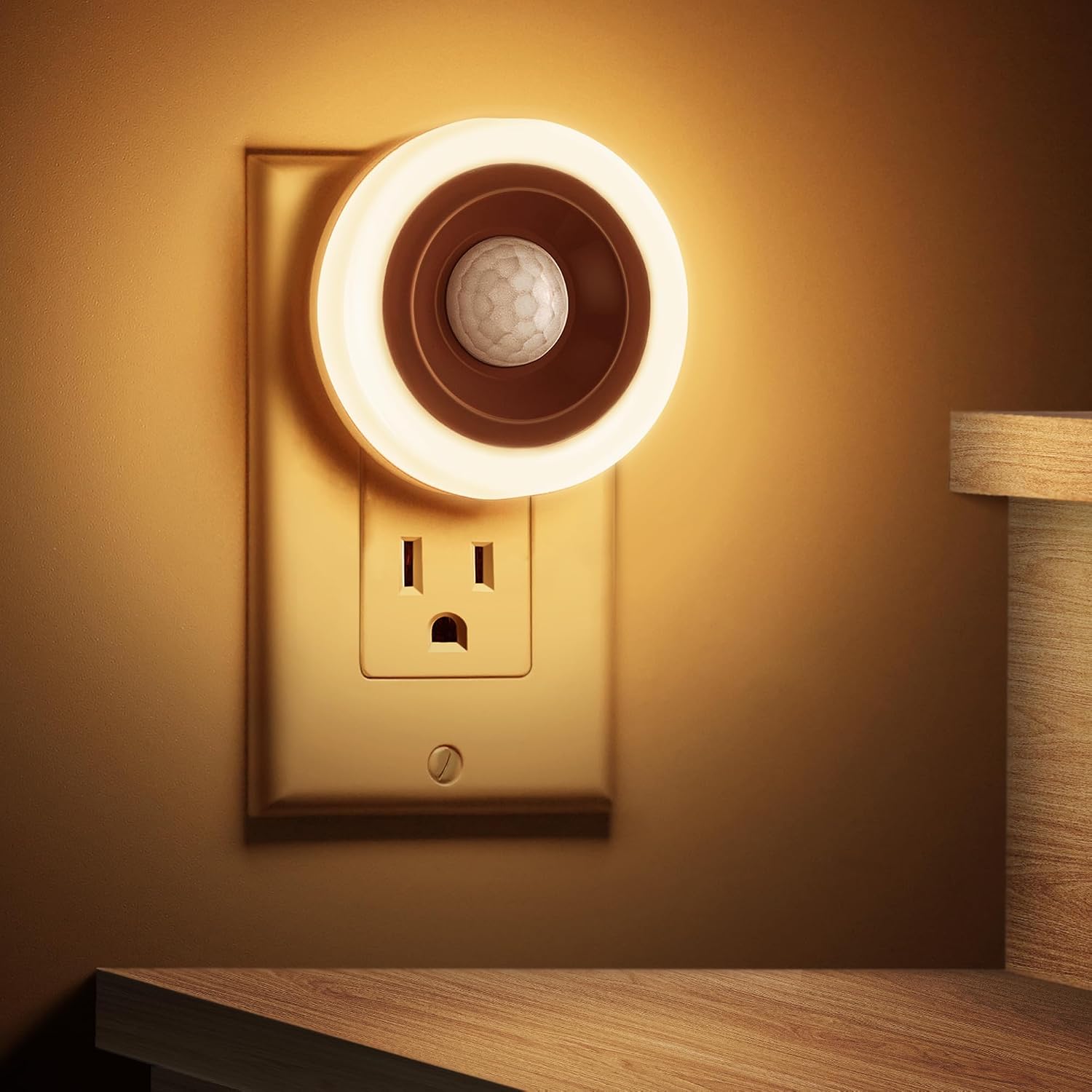 Detalle de Briignite GD002 Motion Sensor Night Lights, 2-Pack, 3000K Warm White
