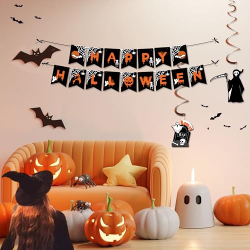 Detalle de AMLOOPH Halloween-Deko-Set aus recycelbarem Papier