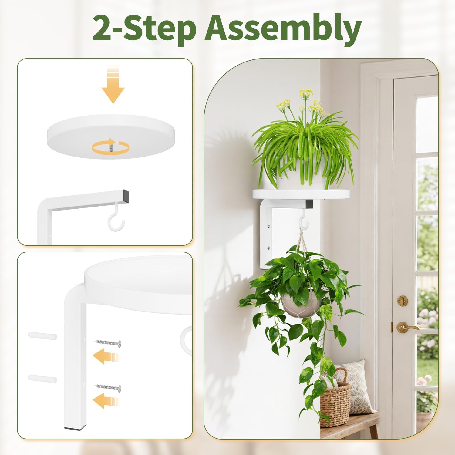 Thumbnail 4 de LASZOLA Wall-Mounted Plant Hangers, 2-Piece Set