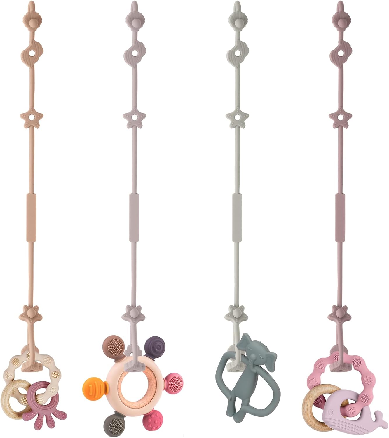 Detalle de Vicloon Silicone Toy Clip 4Pcs