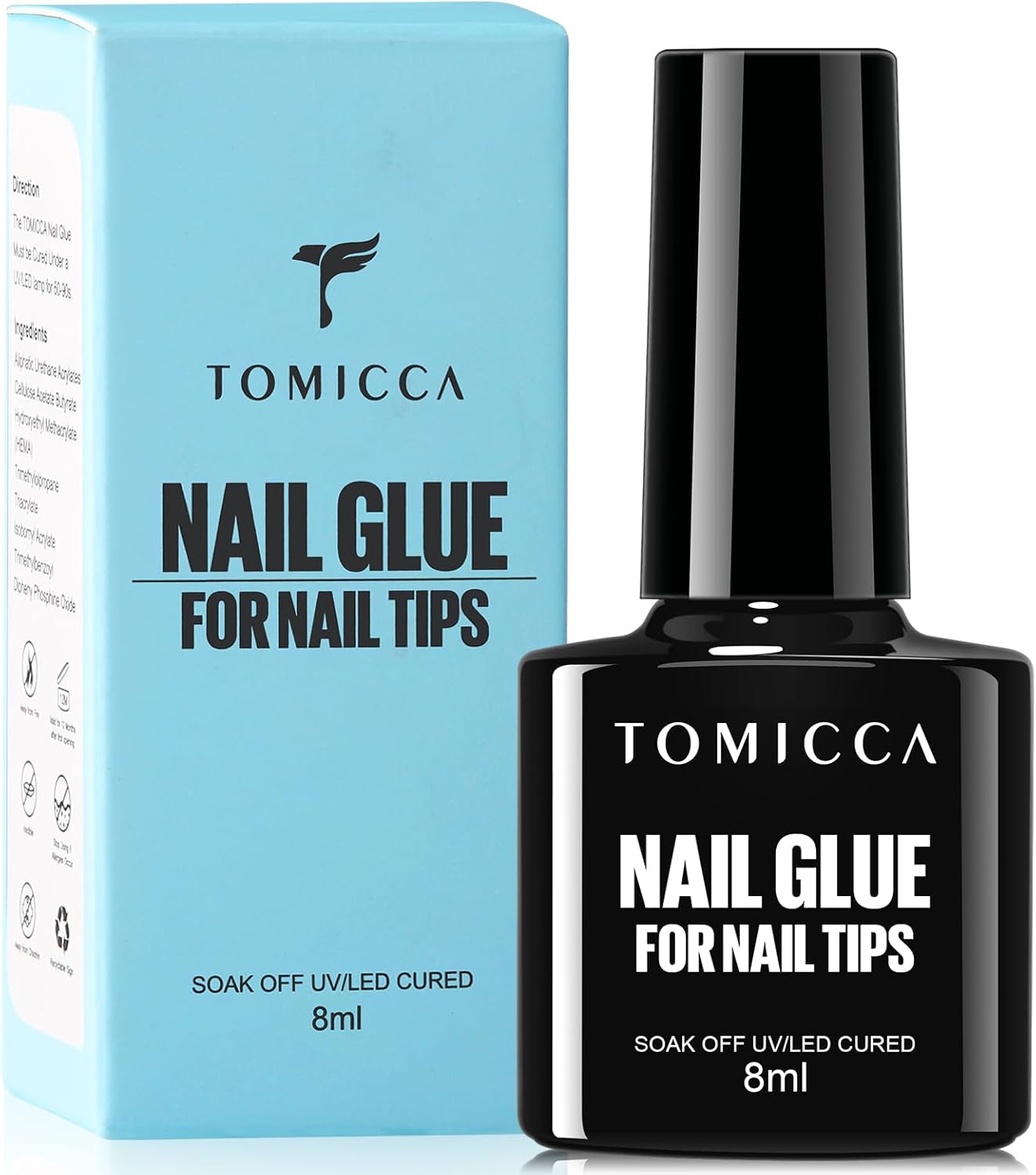 TOMICCA Gel Nail Glue UV, 8 ml