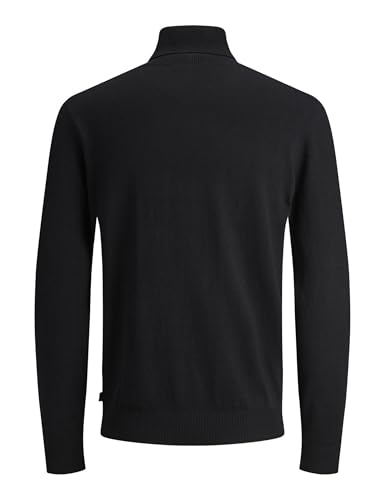 Detalle 2 de JACK & JONES Jjeemil Knit Roll Neck Noos Camiseta Cuello Alto – Negro, Large para Hombre