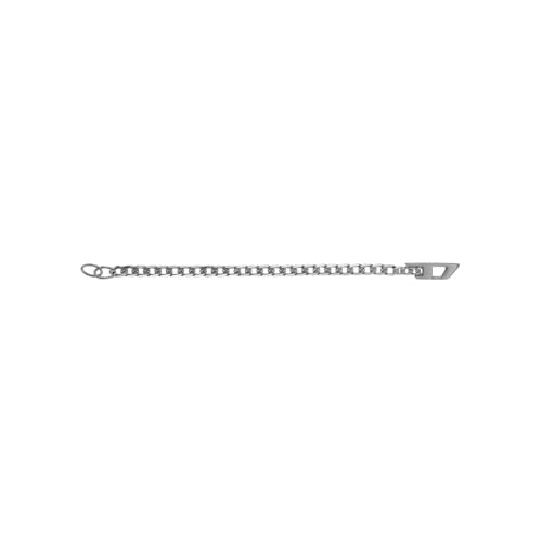 Detalle de Diesel Pulsera de Cadena para Hombre de Acero Inoxidable, DX1496040, Plata Arena
