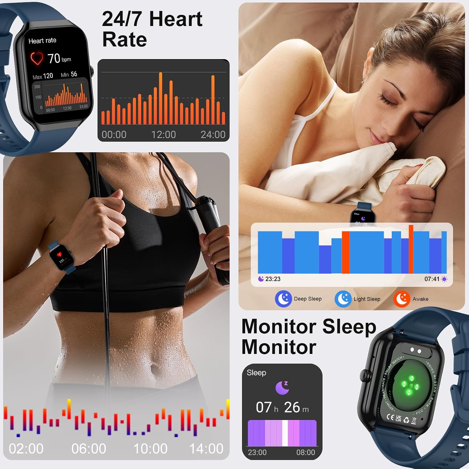 Thumbnail 6 de Smart Watch for Men & Women with Bluetooth Calling and 1.96” HD Display