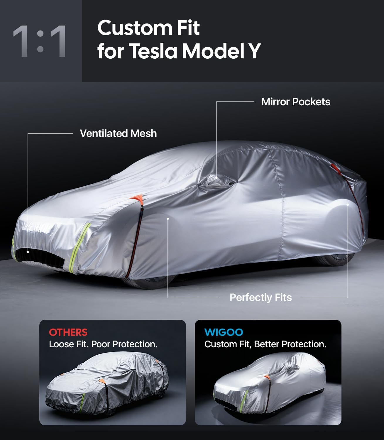 Detalle 2 de Wigoo Tesla Model Y Car Cover 2020-2026