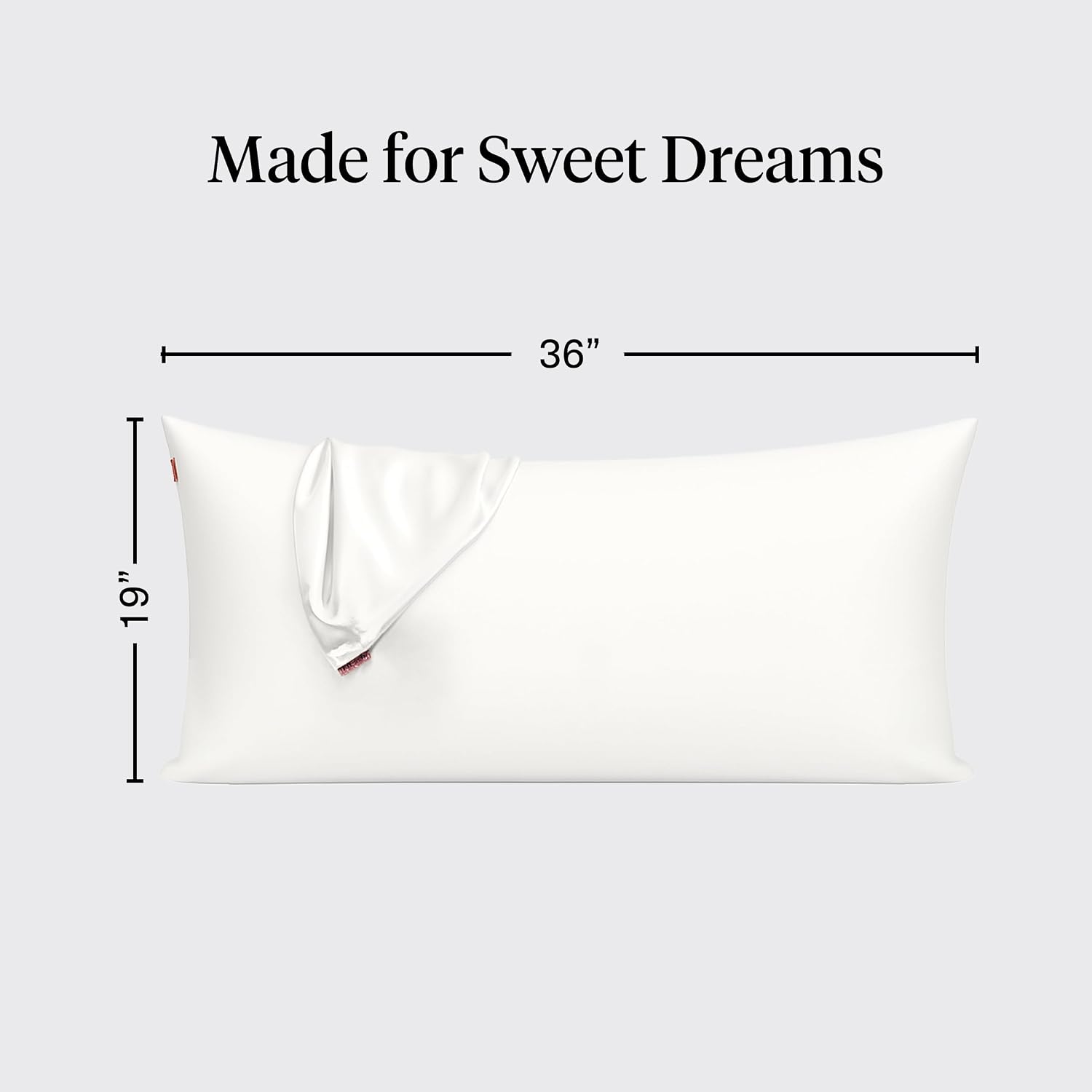 Detalle de Kitsch 62293 Satin Pillowcase, King Size, Ivory with Zipper