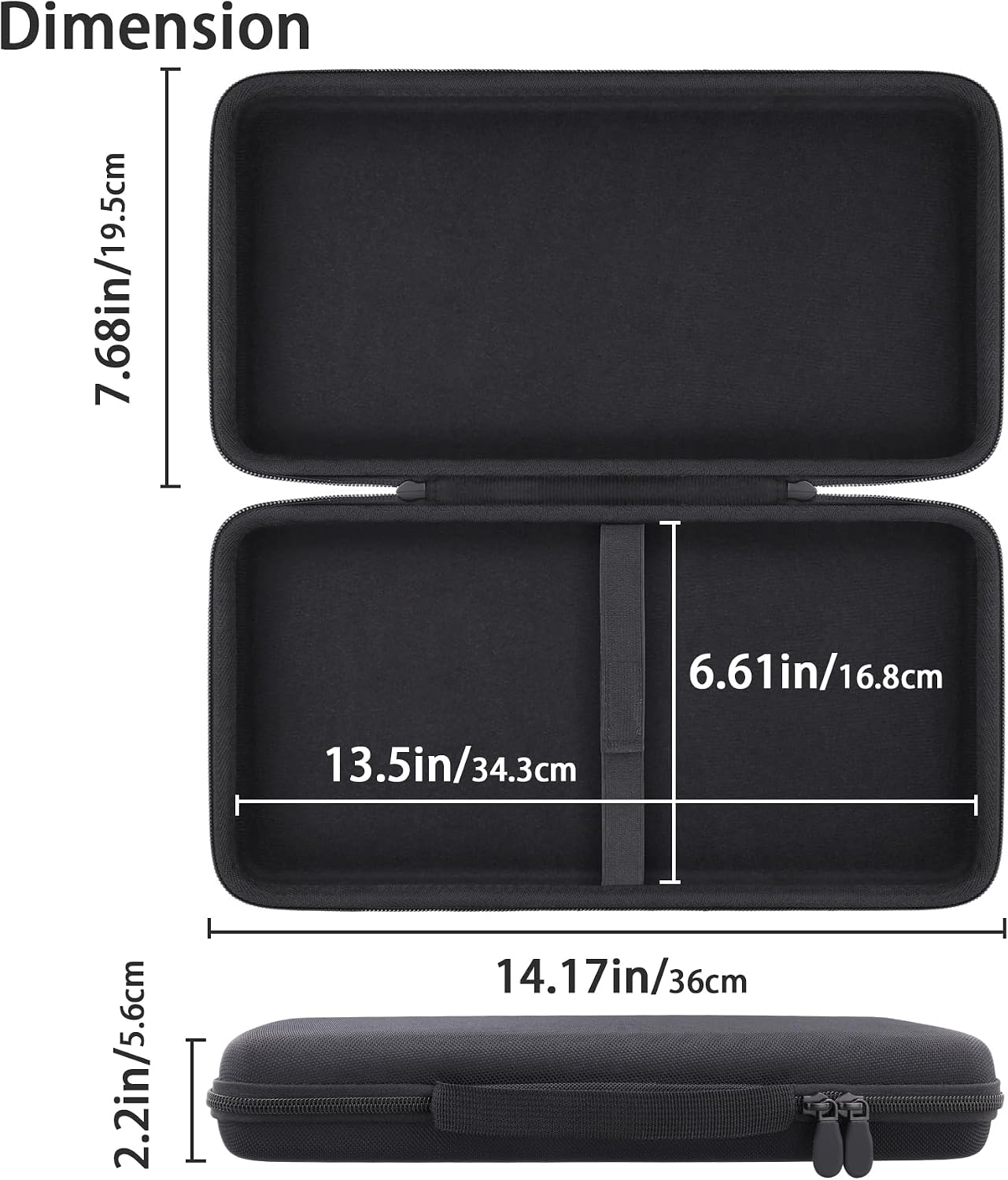 Thumbnail 4 de co2CREA Hard Case for Logitech Alto Keys K75M Keyboard, EVA Shell