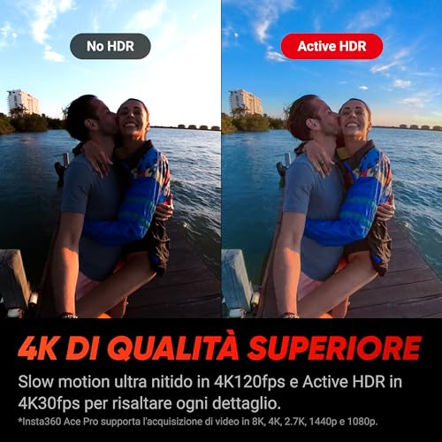 Detalle de Insta360 Ace Pro: action cam 4K con Leica, AI da 5 nm e stabilizzazione FlowState