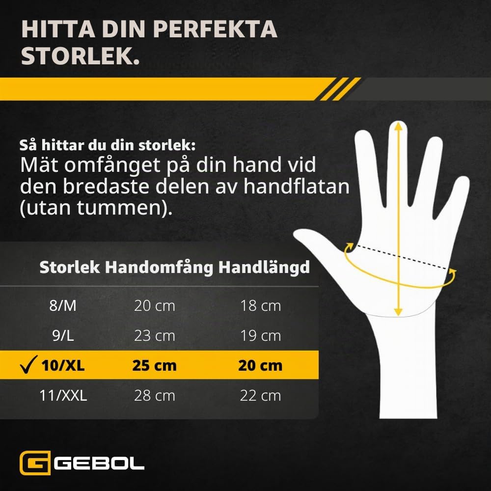 Detalle 2 de Gebol Master Cut C Plus skärskyddshandskar, storlek 10/XL med nitrilbeläggning