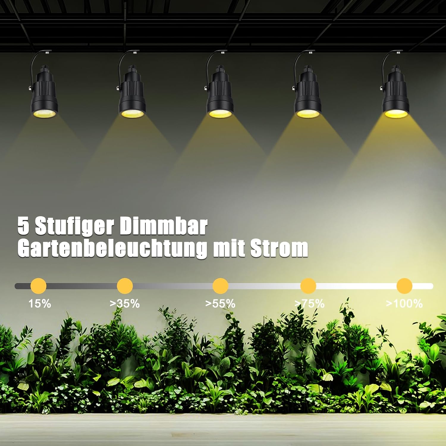 Detalle de COOLWEST Gartenstrahler Set 8er mit 20 m