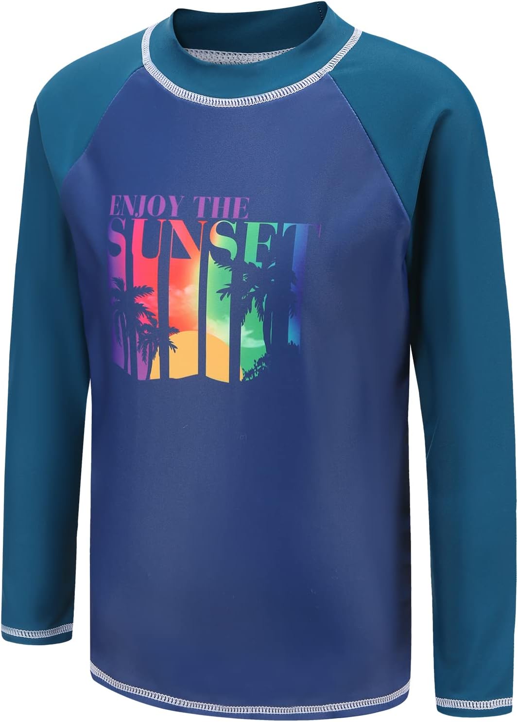 Thumbnail 5 de Kids long sleeve rash guard boys swimsuit, age 5–14 – swim top one-piece (rash vest)