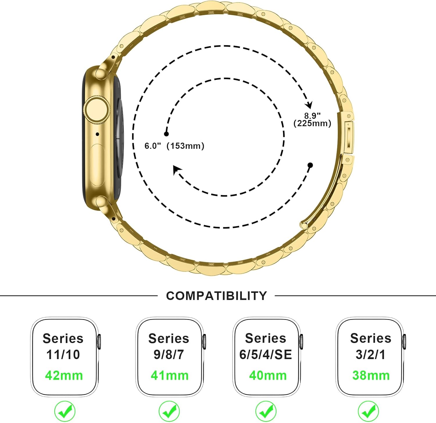 Thumbnail 3 de Anlinser Metal Strap 42mm adjustable for Apple Watch