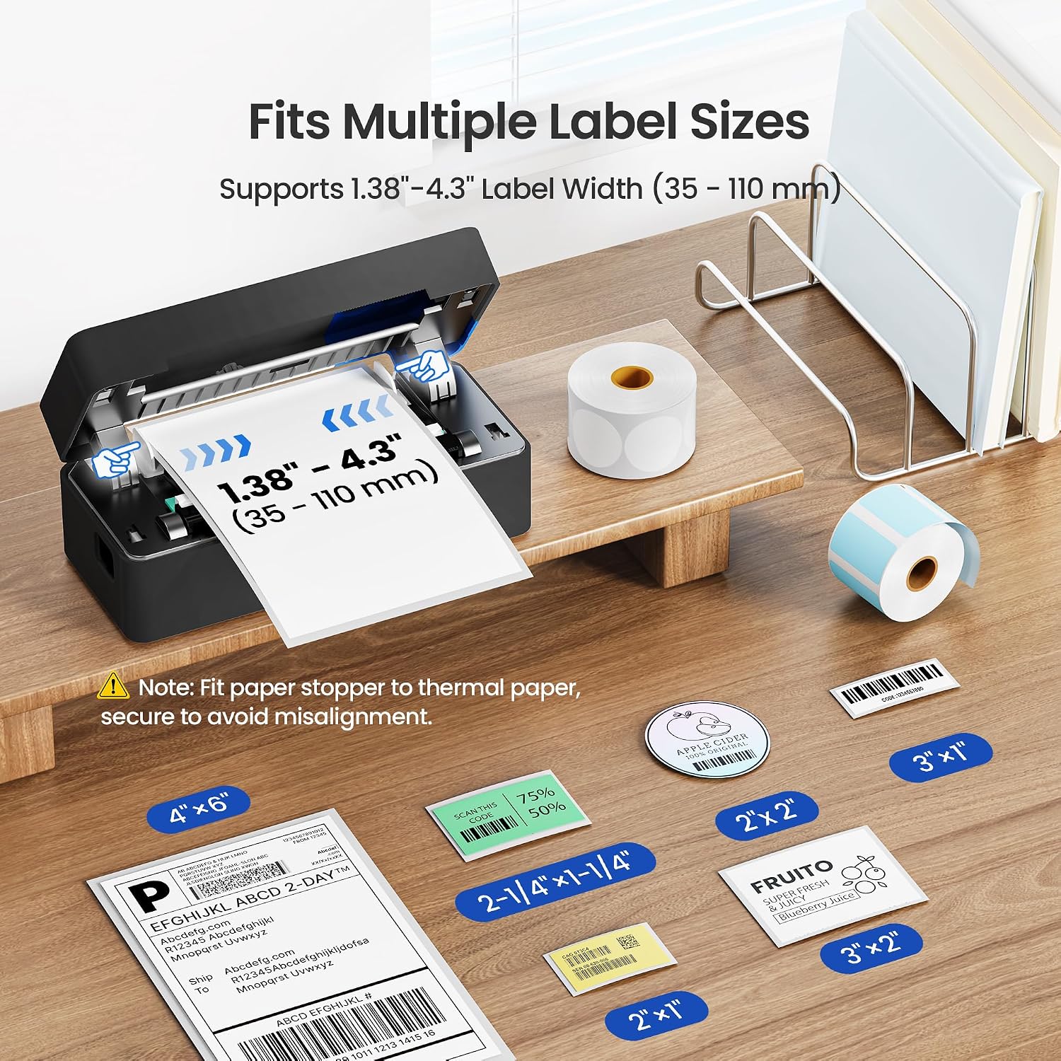 Thumbnail 2 de ETIKEZ Bluetooth Shipping Label Printer: 4x6 Thermal Printer for Business Parcels