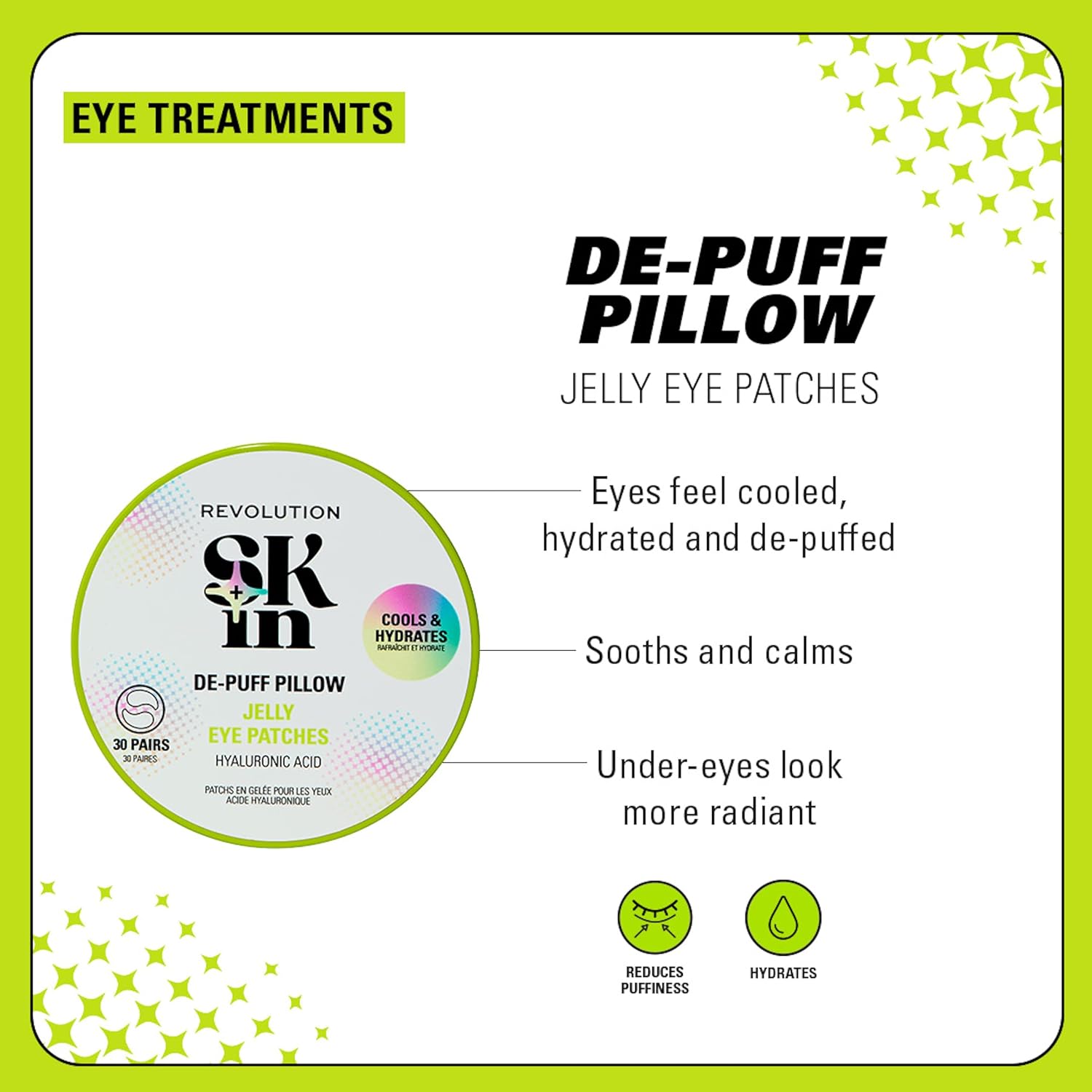 Thumbnail 2 de Revolution SKin De-Puff Pillow Eye Patches – Hydrogel-Augenpads, 30 Paar