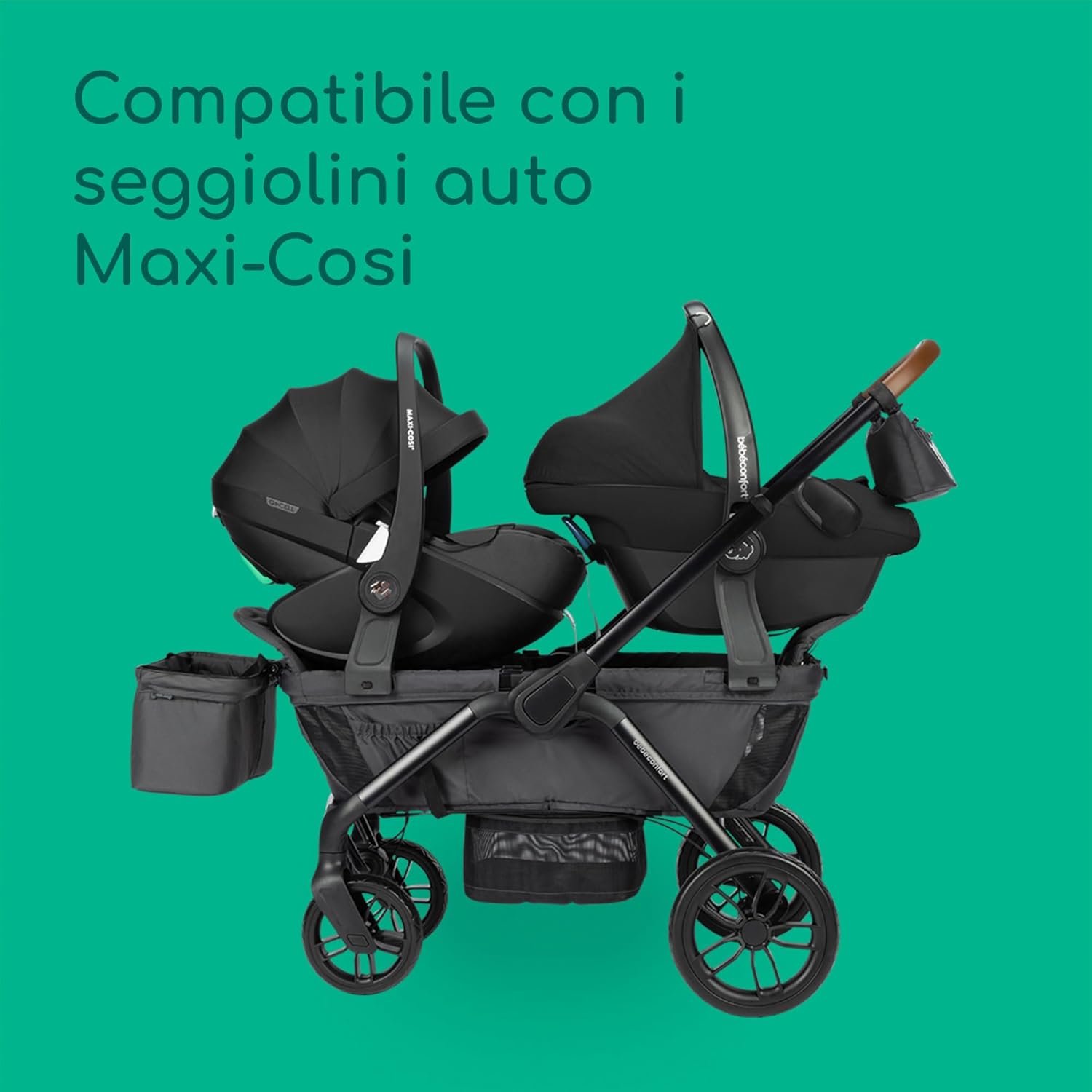 Thumbnail 6 de Bebeconfort Helios: Passeggino gemellare dalla nascita, 0-4 anni, sedute fronte‑a‑fronte e ruote all‑terrain