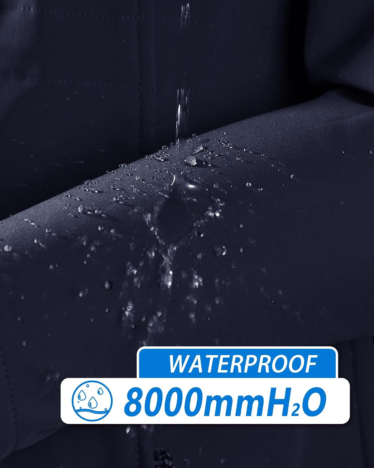 Detalle de 33,000ft Damen Softshell Regenjacke mit 8000MM
