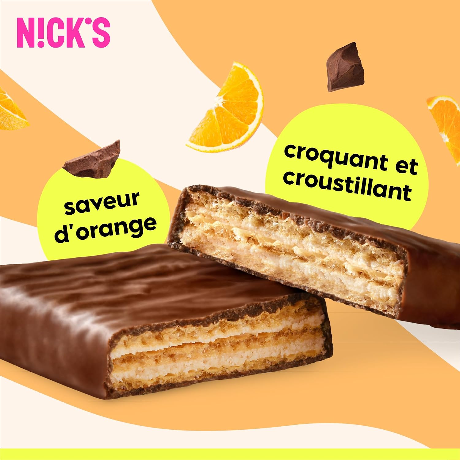 Thumbnail 4 de NICKS Barre protéinée Sans Sucres Ajoutés Gaufrettes