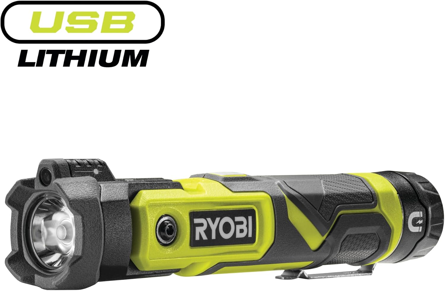 Detalle de RYOBI RLP4-0 Torcia Orientabile LED 4V USB – 640 Lumen, base magnetica e luce multifunzione