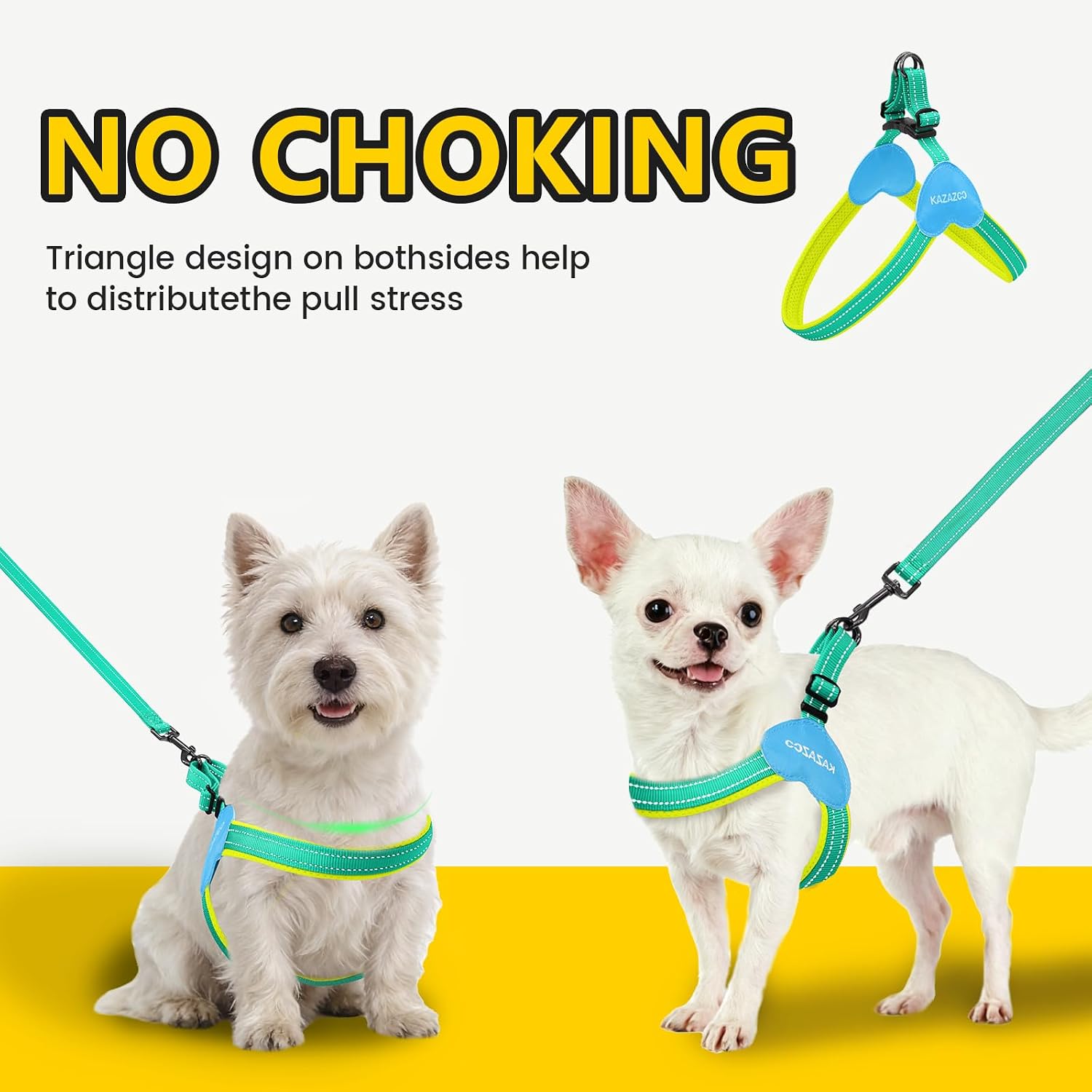 Detalle 1 de Kazazoo Small Dog Harness and Leash Set, Size S