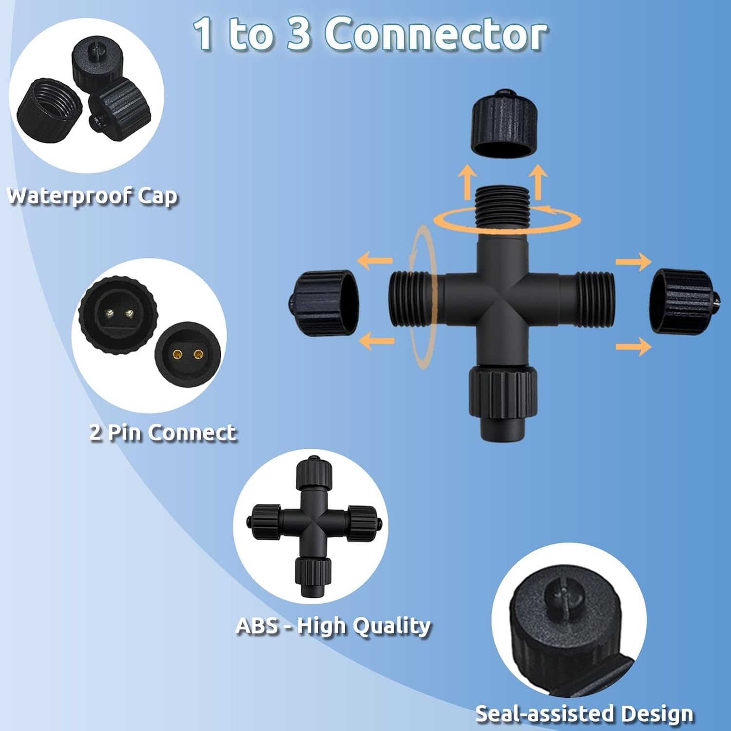 Thumbnail 3 de Joycome 2 Pack 1-to-3 Christmas light splitter 🎄