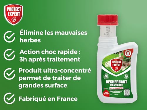 Thumbnail 2 de PROTECT EXPERT Désherbant Ultra Concentré Polyvalent – 400 ml, couvre jusqu’à 355 m²