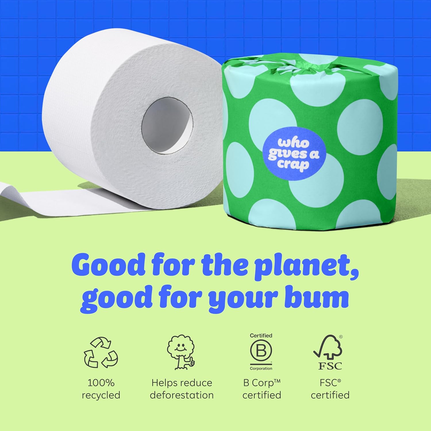 Thumbnail 3 de Who Gives A Crap 100% Recycled Toilet Roll