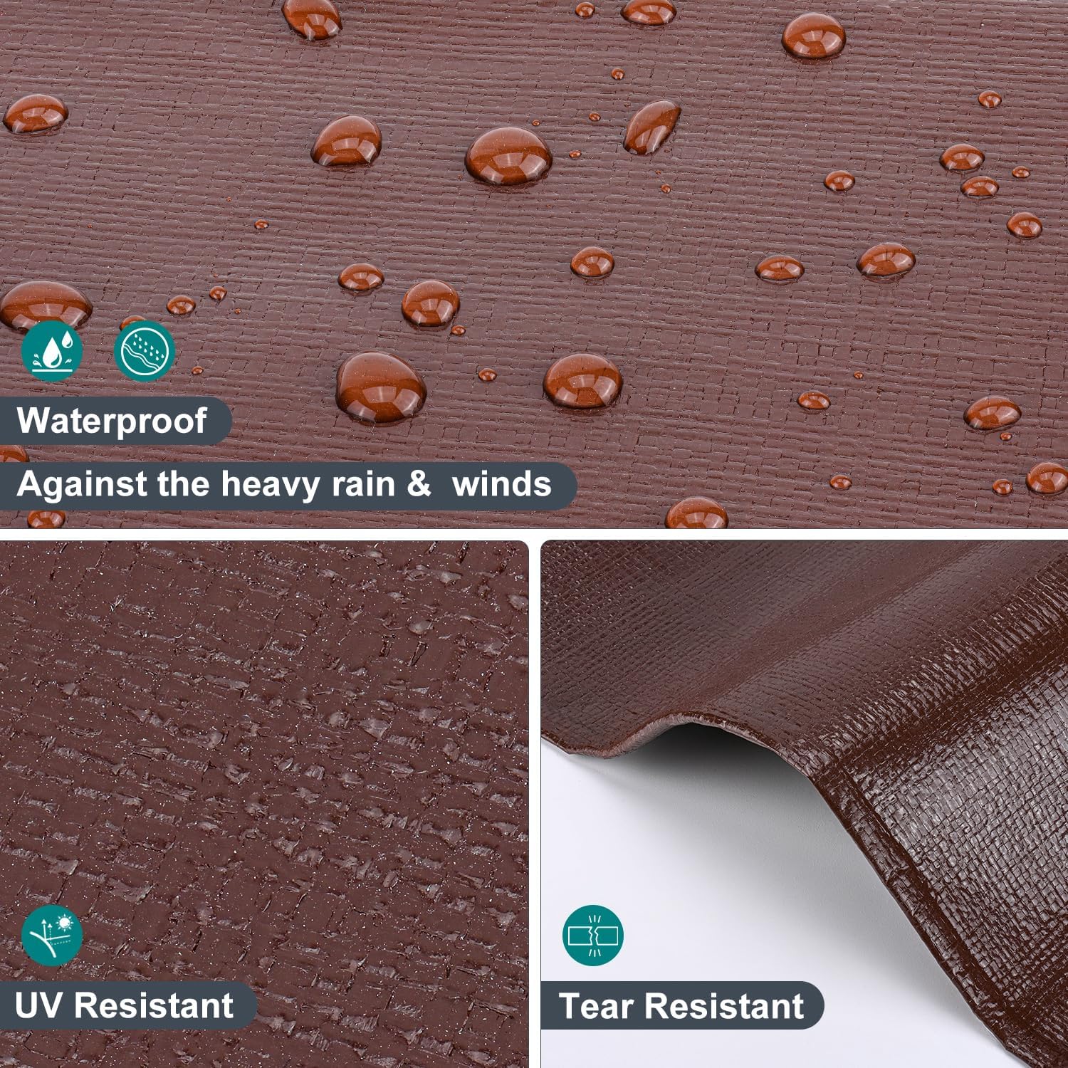 Thumbnail 5 de Patiobay Tarp 12x20FT (14 Mil) Heavy Duty Waterproof Poly Tarp with Grommets