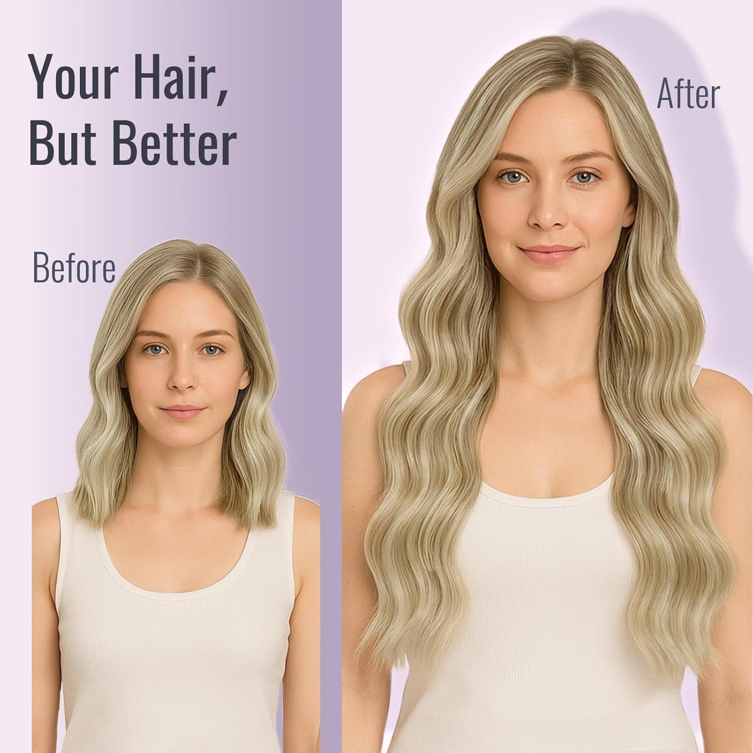 Thumbnail 5 de Fshine Tape-in Extensions Echthaar „Goldblond“ (Farbe 16P22) – 40 cm, 20 Stück, 50 g