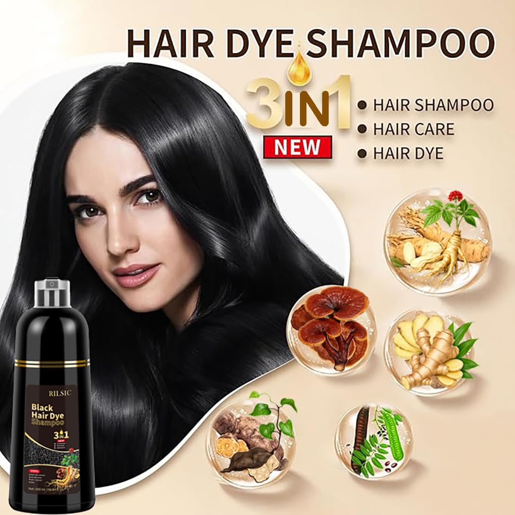 Thumbnail 4 de GFEUGS Haarfarbe Haarfärbeshampoo 500 ml Schwarz
