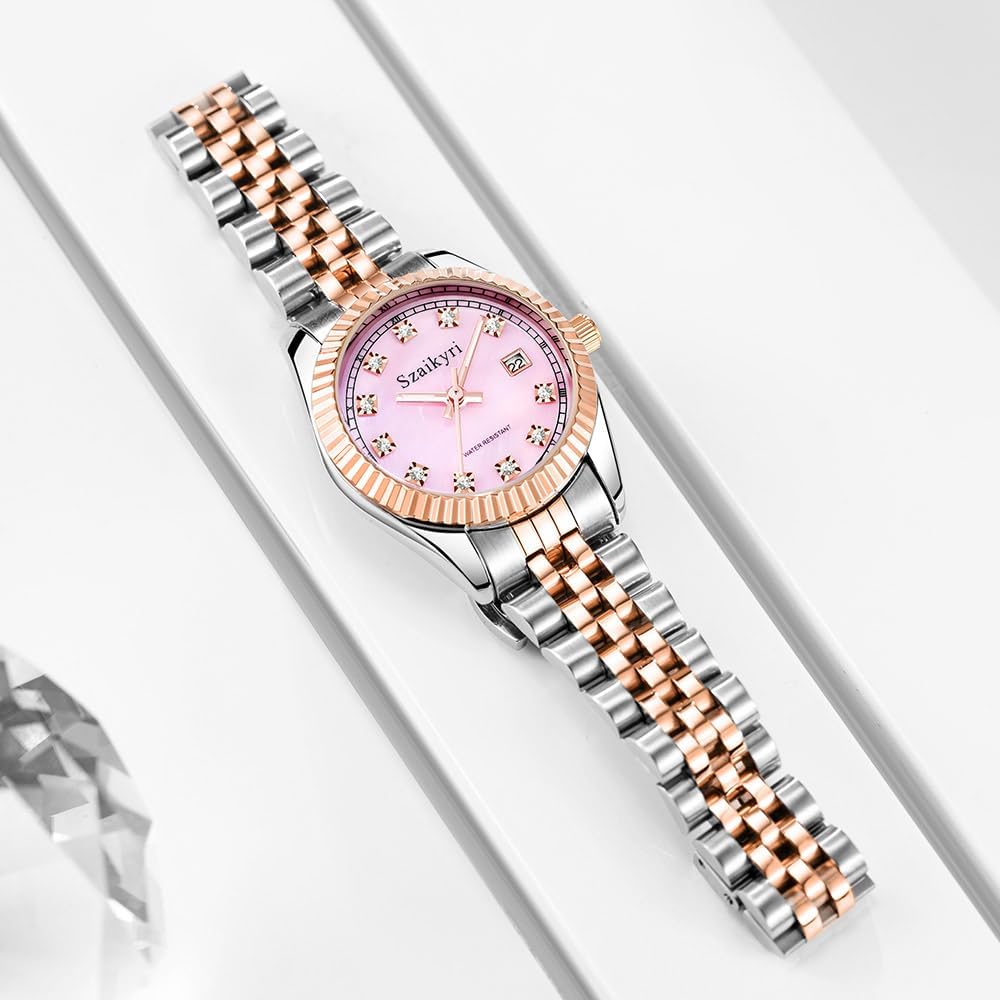 Thumbnail 6 de Szaikyri Montre Femme Classique avec Bande en Acier Inoxydable – Étanche au quotidien
